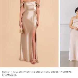 Birdy Grey Neutral Champagne bridesmaid dress, great condition.